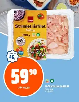 Coop Obs Coop kylling lårfilet tilbud