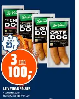 Coop Obs Leiv vidar pølser tilbud