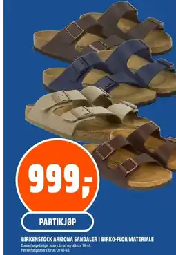 Coop Obs Birkenstock arizona sandaler i birko-flor materiale tilbud