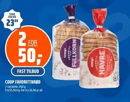 Coop Obs Coop favorittbrød tilbud