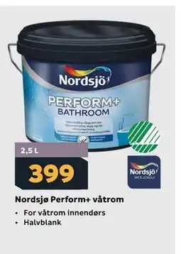 Megaflis Nordsjø Perform+ våtrom tilbud