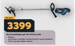 Megaflis Bosch buskklipper gfr 18v-23 23cm solo tilbud