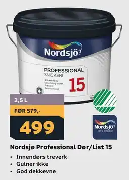 Megaflis Nordsjø Professional Dør/List 15 tilbud