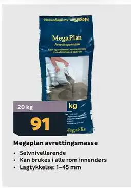 Megaflis Megaplan avrettingsmasse tilbud