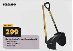 Megaflis Norgarden krafse og stikkspade sett tilbud