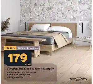 Megaflis Berryalloc Trendline 8 XL Yumi laminatgulv tilbud