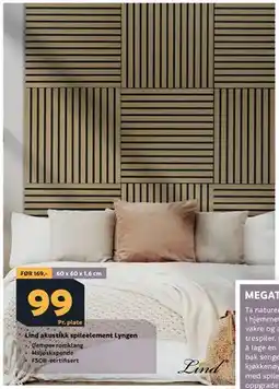 Megaflis Lind akustikk spileelement Lyngen tilbud