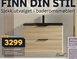 Megaflis Lind Timber servantskap 80 eik tilbud