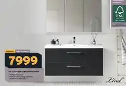 Megaflis Lind Luxury 120 sort baderomsmøbel tilbud