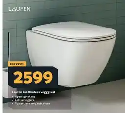 Megaflis Laufen Lua Rimless vegggskål tilbud