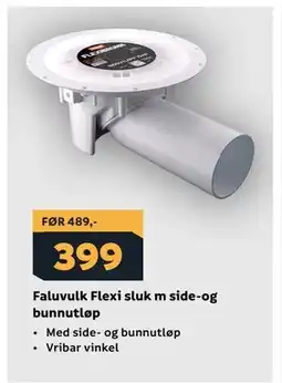 Megaflis Faluvulk Flexi sluk m side-og bunnutløp tilbud