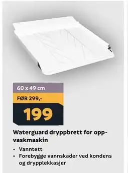 Megaflis Waterguard dryppbrett for oppvaskmaskin tilbud