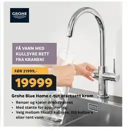 Megaflis Grohe Blue Home c-tut startsett krom tilbud