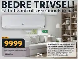 Megaflis Cooper & Hunter Daytona 12 varmepumpe hvit tilbud
