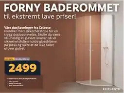 Megaflis Celeste Lucca buet dusjhjørne krom tilbud