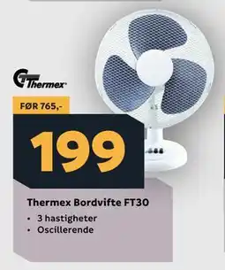 Megaflis Thermex Bordvifte FT30 tilbud