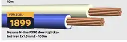 Megaflis Nexans N-line FX90 downlightkabel i rør 2x1.5mm2 - 100m tilbud