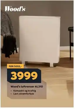 Megaflis Wood’s luftrenser AL310 tilbud