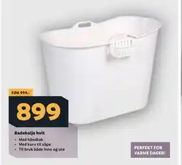 Megaflis Badebalje hvit tilbud