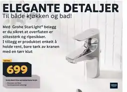 Megaflis Grohe Start Flow servantarmatur krom tilbud