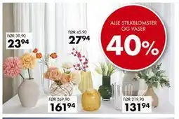 Sparkjøp ALLE STILKBLOMSTER OG VASER tilbud