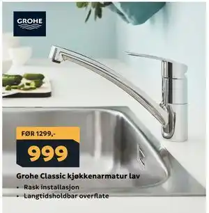 Megaflis Grohe Classic kjøkkenarmatur lav tilbud