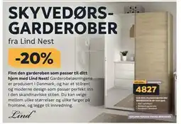 Megaflis SKYVEDØRSGARDEROBER fra Lind Nest tilbud