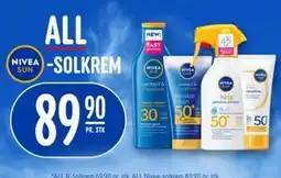 Rema 1000 ALL Nivea Sun -solkrem tilbud