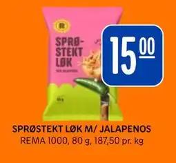 Rema 1000 SPRØSTEKT LØK M/ JALAPENOS tilbud