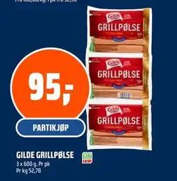 Coop Obs GILDE GRILLPØLSE tilbud