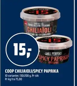 Coop Obs COOP CHILIAIOLI/SPICY PAPRIKA tilbud