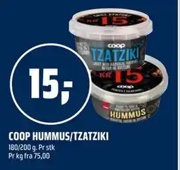 Coop Obs COOP HUMMUS/TZATZIKI tilbud