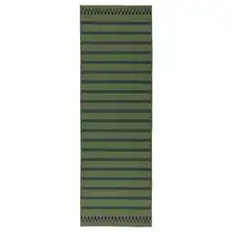 IKEA Korsning Teppe flatvevd, inne/ute, grønn purpur/stripet, 80x250 cm tilbud
