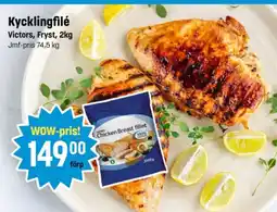 Eurocash Kycklingfilé Victors, Fryst, tilbud