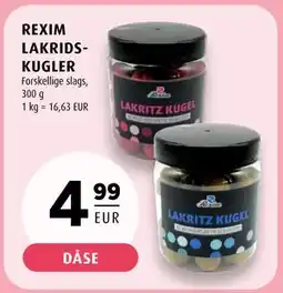 Scandinavian Park REXIM LAKRIDSKUGLER, EUR 4.99 tilbud