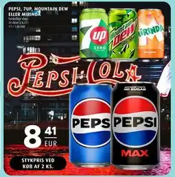 Scandinavian Park PEPSI, 7UP, MOUNTAIN DEW ELLER MIRINDA, EUR 8.41 tilbud