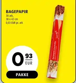 Scandinavian Park BAGEPAPIR, EUR 0.93 tilbud