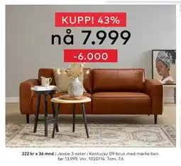 Skeidar Jessie 3-seter tilbud