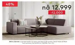 Skeidar Lugo hjørnesofa tilbud