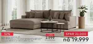 Skeidar Rossi Lux 2-seter med XL sjeselong venstre tilbud