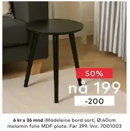Skeidar Madeleine bord tilbud