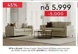 Skeidar Tempo 3-seter tilbud
