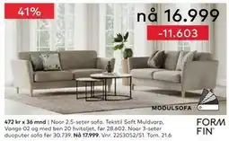 Skeidar Noor 2.5-seter sofa tilbud