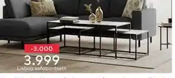 Skeidar Lisboa sofabordsett tilbud