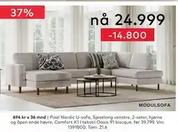 Skeidar Pixel Nordic U-sofa tilbud