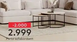 Skeidar Porto sofabordsett tilbud
