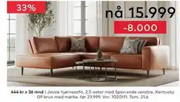 Skeidar Jessie hjørnesofa tilbud