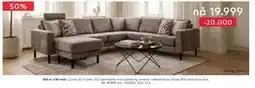 Skeidar Como 22 U-sofa tilbud