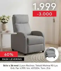 Skeidar Leon Recliner tilbud