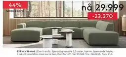 Skeidar Evo U-sofa tilbud